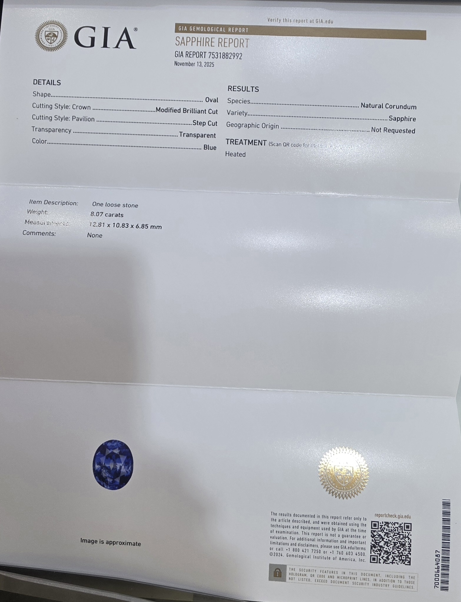 NATURAL BLUE SAPPHIRE - Image 7