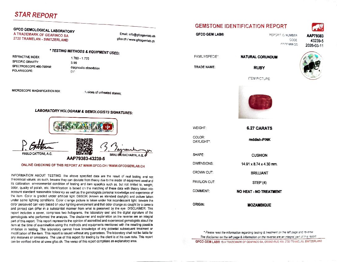 NATURAL UNHEAT RUBY SAPPHIRE