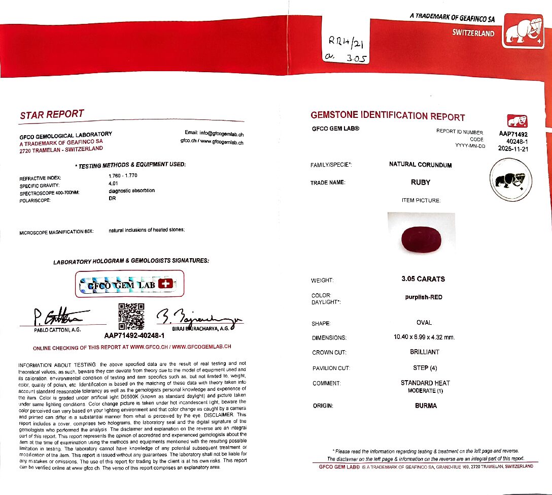 NATURAL RUBY HEAT SAPPHIRE